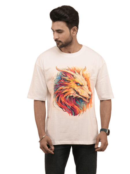 Men's Mythical Dragon Graphic Printed Oversized Tshirt