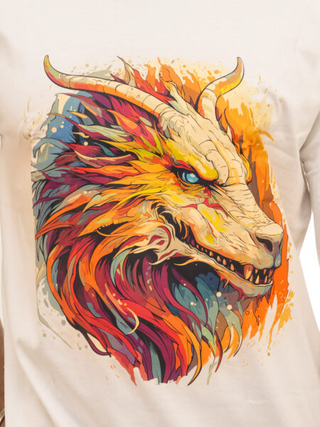 Men's Mythical Dragon Graphic Printed Oversized Tshirt