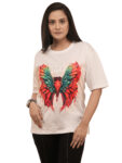 Women's Fantasy Wings Graphic Printed Oversized Tshirt