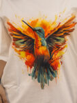 Women’s Hummingbird Graphic Printed Oversized Tshirt