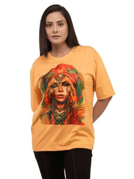 Women's Boho Chic Graphic Printed Oversized Tshirt