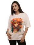 Women's Free Spirit Graphic Printed Oversized Tshirt