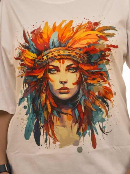 Women's Free Spirit Graphic Printed Oversized Tshirt