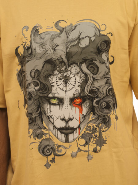 Men's Steampunk Joker Graphic Printed Oversized Tshirt