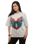 Women’s Dragon Wings Graphic Printed Oversized Tshirt