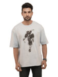 Men's Ninja Strike Graphic Printed Oversized Tshirt