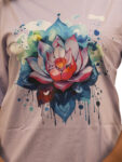 Women’s Blooming Lotus Graphic Printed Oversized Tshirt