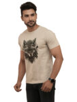 Men’s Mexican Wolf Grayscale Graphic Printed Regular Tshirt