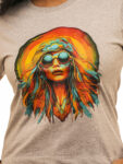 Women’s Hippie Girl Graphic Printed Regular Tshirt