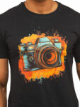 Men’s Vintage Camera Graphic Printed Regular Tshirt