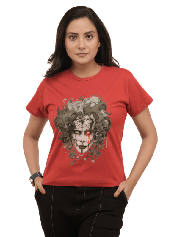 Women's Steampunk Joker Graphic Printed Regular Tshirt