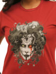 Women’s Steampunk Joker Graphic Printed Regular Tshirt