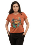 Women’s Pirate Cat Graphic Printed Regular Tshirt