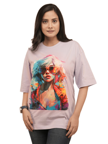 Women's Trendy Girl Graphic Printed Oversized Tshirt