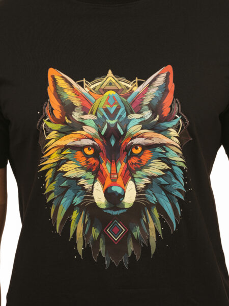 Men's Mexican Wolf Colored Graphic Printed Regular Tshirt