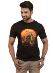 Men's Retro Bike Graphic Printed Regular Tshirt