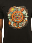 Men’s Retro Compass Printed Regular Tshirt