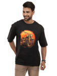 Men's Retro Bike Graphic Printed Oversized Tshirt