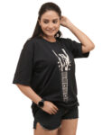 Women’s Guitar Rocks Graphic Printed Oversized Tshirt