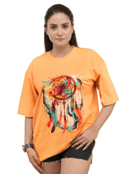 Women's Dreamcatcher Graphic Printed Oversized Tshirt