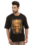 Men’s Mechanical Skull Graphic Printed Oversized Tshirt