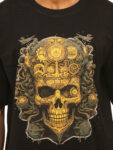 Men’s Mechanical Skull Graphic Printed Oversized Tshirt