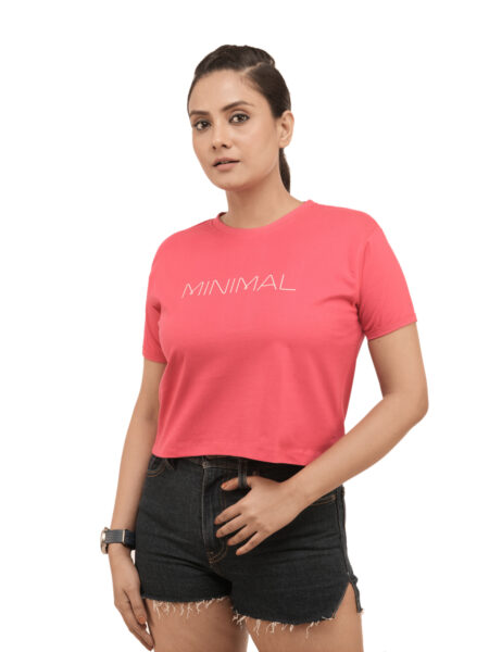 Women's Minimal Typography Crop Top