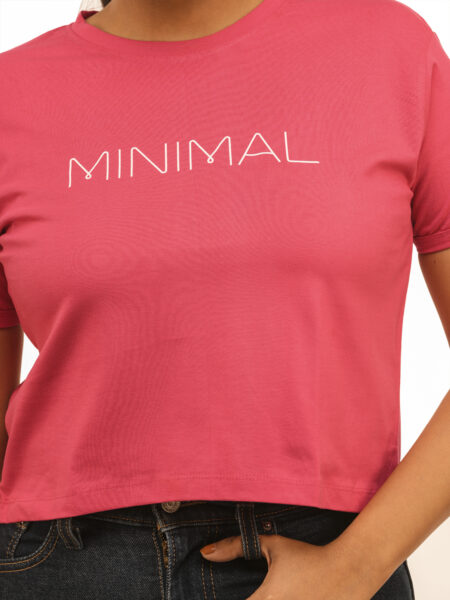 Women's Minimal Typography Crop Tops