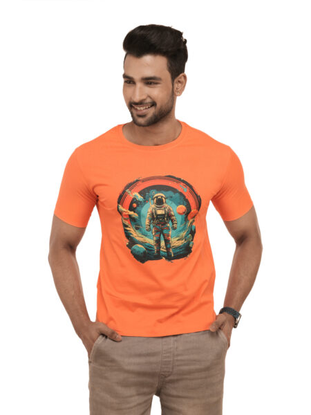 Men's Astronaut Fantasy Graphic Printed Regular Tshirt