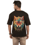 Oversized Tshirt with Mexican Wolf printed on back and Alpha printed on the front.