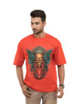 Men’s Winged Skull Graphic Printed Oversized Tshirt