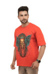 Men’s Winged Skull Graphic Printed Oversized Tshirt