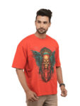 Men’s Winged Skull Graphic Printed Oversized Tshirt