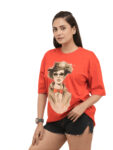 Women’s Retro Chic Graphic Printed Oversized Tshirt