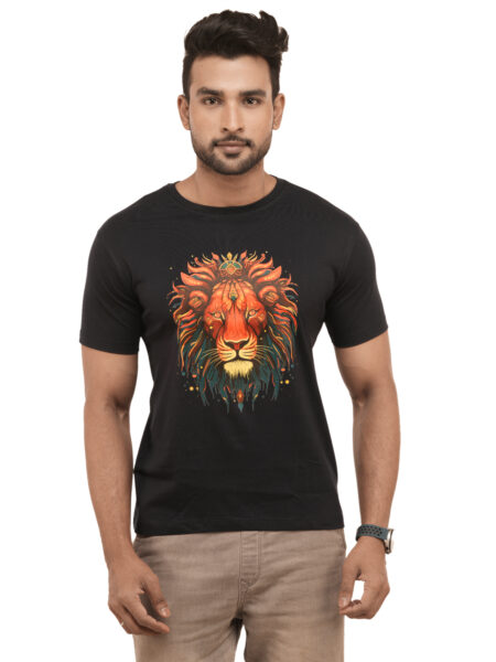 Men's Lionheart Graphic Printed Regular Tshirt